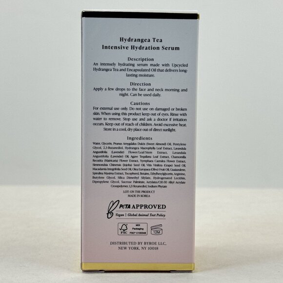 Byroe New York Hydrangea Tea Intensive Hydration Serum 1.01 Fl Oz / 30 mL  NEW - Picture 5 of 10